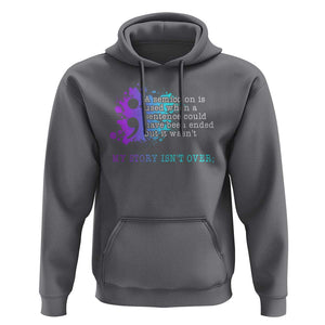 Semicolon Suicide Prevention Hoodie My Story Is Not Over TS09 Charcoal Print Your Wear