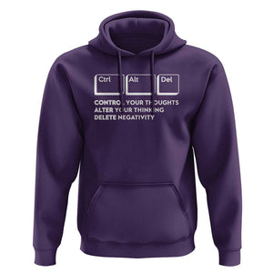 Ctrl Alt Del Suicide Prevention Hoodie Control Your Thoughts Alter Your Thinking Delete Negativity TS09 Purple Print Your Wear