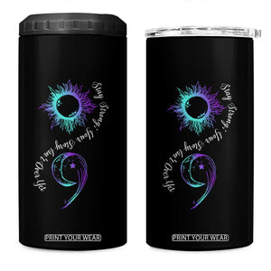 Suicide Prevention Stay Strong 4 in 1 Can Cooler Tumbler Your Story Is Not Over Yet Semicolon TS09 One Size: 16 oz Black Print Your Wear
