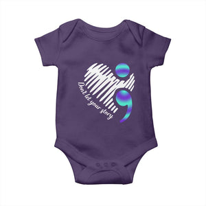 Suicide Prevention Baby Onesie Don't Let Your Story End TS09 Purple Print Your Wear