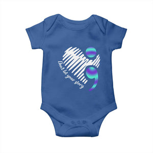 Suicide Prevention Baby Onesie Don't Let Your Story End TS09 Royal Blue Print Your Wear