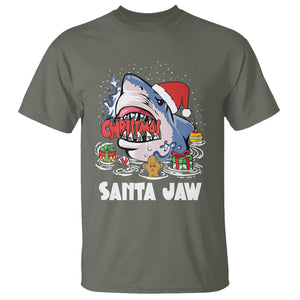 Santa Jaws Shark Christmas At The Beach T Shirt TS09 Printyourwear