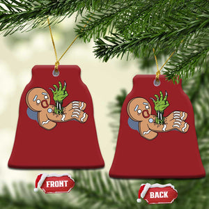 Funny Xmas Christmas Ornament Scary Zombie Gingerbread Krampus Broken Cookie TS09 Bell Flake Red Print Your Wear