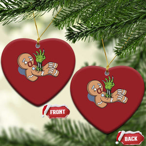 Funny Xmas Christmas Ornament Scary Zombie Gingerbread Krampus Broken Cookie TS09 Heart Red Print Your Wear