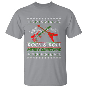 Rock And Roll Merry Christmas Electric Guitar T Shirt TS09 Printyourwear