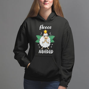 Fleece Navidad Cute Sheep Christmas Lights Hoodie TS09 Printyourwear
