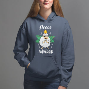 Fleece Navidad Cute Sheep Christmas Lights Hoodie TS09 Printyourwear