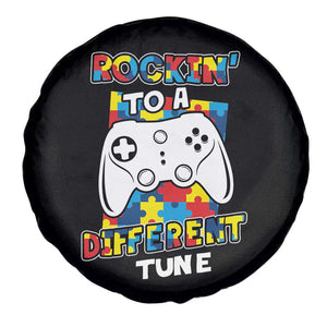 Autism Awareness Spare Tire Cover Rocking To A Different Tune Autistic Gamer TS09 Print Your Wear
