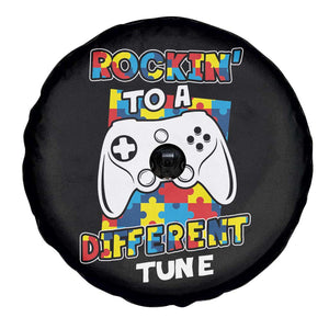Autism Awareness Spare Tire Cover Rocking To A Different Tune Autistic Gamer TS09 Print Your Wear