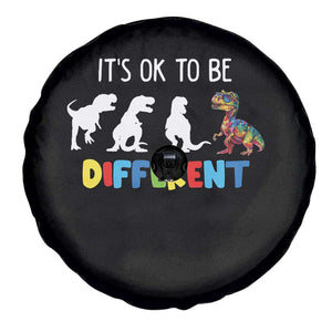 Autism Awareness Spare Tire Cover It's Ok To Be Different Puzzle Dinosaur TS09 Print Your Wear