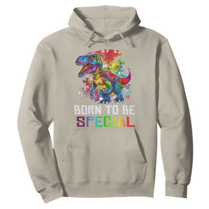 Autism Awareness Hoodie Born To Be Special Rainbow Puzzle Dinosaur TS09 Sand Printyourwear