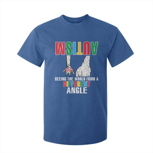Giraffe Autism Seeing World Different Angle T Shirt For Kid TS09 Royal Blue Printyourwear