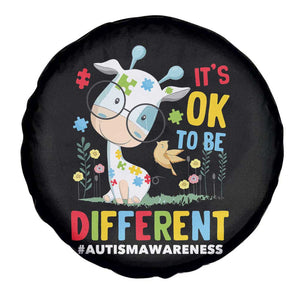Autism Awareness Spare Tire Cover It's Ok To Be Different Cute Puzzle Giraffe TS09 Print Your Wear