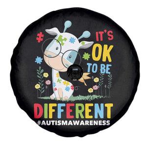 Autism Awareness Spare Tire Cover It's Ok To Be Different Cute Puzzle Giraffe TS09 Print Your Wear