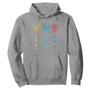 Autism Awareness Hoodie It's Ok To Be Different Sea Turtle TS09 Sport Gray Printyourwear