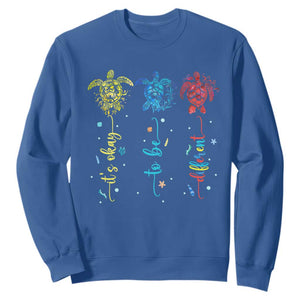 Autism Awareness Sweatshirt It's Ok To Be Different Sea Turtle TS09 Royal Blue Printyourwear