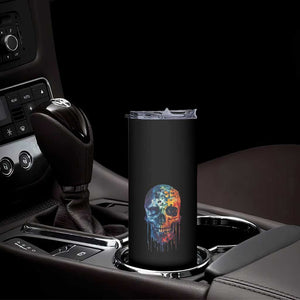 Autism Awareness Cool Puzzle Skull Skinny Tumbler TS09 Print Your Wear