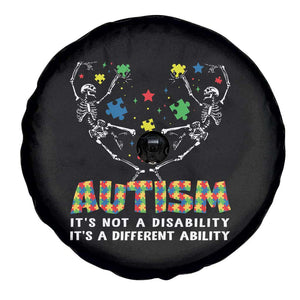 Autism Awareness Spare Tire Cover Skeleton It's Not A Disability It's A Different Ability TS09 Print Your Wear