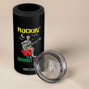 Autism Awareness 4 in 1 Can Cooler Tumbler Rockin' To A Different Tune Skeleton TS09 Print Your Wear
