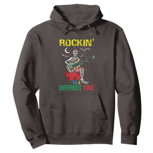 Autism Awareness Hoodie Rockin' To A Different Tune Skeleton TS09 Dark Chocolate Printyourwear
