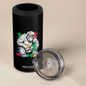 Autism Awareness Bigfoot Puzzle Autistic Warrior 4 in 1 Can Cooler Tumbler TS09 Print Your Wear