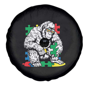 Autism Awareness Bigfoot Puzzle Autistic Warrior Spare Tire Cover TS09 Print Your Wear
