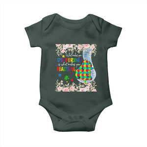 Autism Awareness Baby Onesie What Makes You Different Is What Makes You Beautiful Autistic Elephant Mom TS09 Print Your Wear