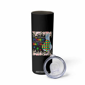 Autism Awareness Skinny Tumbler What Makes You Different Is What Makes You Beautiful Autistic Elephant Mom TS09 Print Your Wear