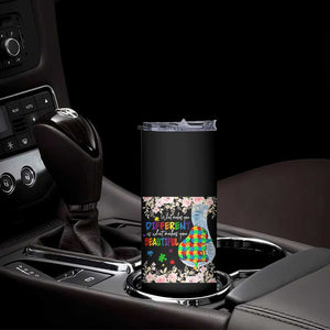 Autism Awareness Skinny Tumbler What Makes You Different Is What Makes You Beautiful Autistic Elephant Mom TS09 Print Your Wear