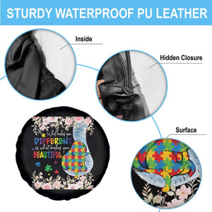 Autism Awareness Spare Tire Cover What Makes You Different Is What Makes You Beautiful Autistic Elephant Mom TS09 Print Your Wear