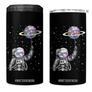 Autism Awareness 4 in 1 Can Cooler Tumbler Astronaut Puzzle Balloon Autistic Outer Space TS09 One Size: 16 oz Black Print Your Wear