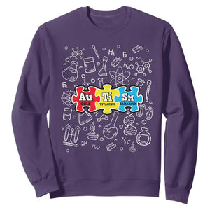Autism Awareness Puzzle Periodic Table Autistic Sweatshirt TS09 Purple Printyourwear