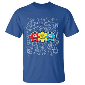 Autism Awareness Puzzle Periodic Table Autistic T Shirt TS09 Royal Blue Printyourwear