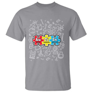 Autism Awareness Puzzle Periodic Table Autistic T Shirt TS09 Sport Gray Printyourwear