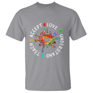 Autism Awareness T Shirt Special Teacher Teach Accept Understand Love TS09 Sport Gray Printyourwear