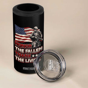 Veteran 4 in 1 Can Cooler Tumbler Honor The Fallen Thank The Living Memorial Day TS09 Print Your Wear