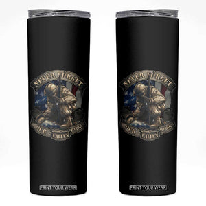 Veteran Skinny Tumbler Never Forget Our Fallen Heroes Memorial Day TS09 Black Print Your Wear
