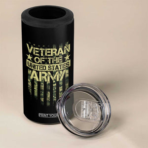 Veteran Of The United States Army 4 in 1 Can Cooler Tumbler TS09 Print Your Wear