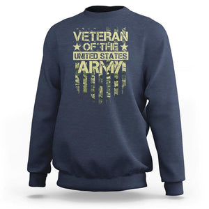 Veteran Of The United States Army Sweatshirt TS09 Navy Print Your Wear