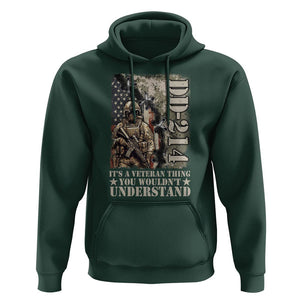 Army Forces Retirement DD-214 Hoodie It's A Veteran Thing You Wouldn't Understand TS09 Dark Forest Green Print Your Wear