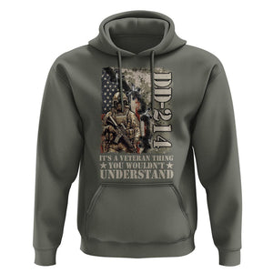 Army Forces Retirement DD-214 Hoodie It's A Veteran Thing You Wouldn't Understand TS09 Military Green Print Your Wear