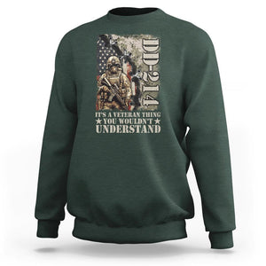 Army Forces Retirement DD-214 Sweatshirt It's A Veteran Thing You Wouldn't Understand TS09 Dark Forest Green Print Your Wear