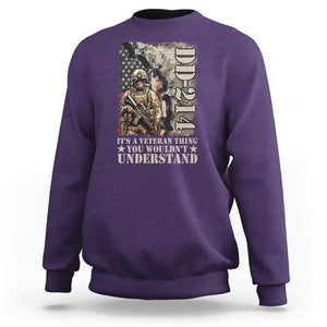 Army Forces Retirement DD-214 Sweatshirt It's A Veteran Thing You Wouldn't Understand TS09 Purple Print Your Wear