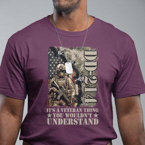 Army Forces Retirement DD-214 T Shirt It's A Veteran Thing You Wouldn't Understand TS09 Maroon Print Your Wear