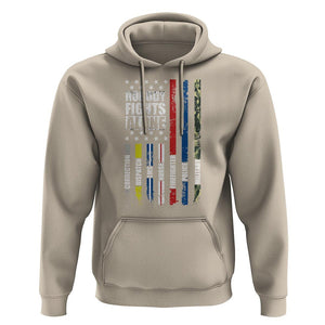 Nobody Fights Alone America Flag First Responder Hoodie TS09 Sand Print Your Wear