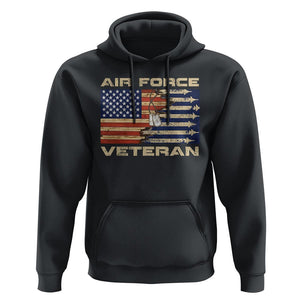 Air Force Veteran Hoodie American Flag Dog Tag TS09 Black Print Your Wear