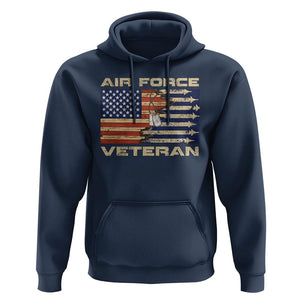 Air Force Veteran Hoodie American Flag Dog Tag TS09 Navy Print Your Wear