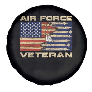 Air Force Veteran Spare Tire Cover American Flag Dog Tag TS09 Print Your Wear