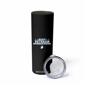 Navy Veteran Skinny Tumbler Defender Of Freedom TS09 Print Your Wear