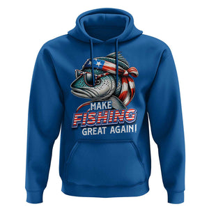 Funny Fishing Hoodie Make Fishing Great Again Cool Fish America Flag TS09 Royal Blue Print Your Wear